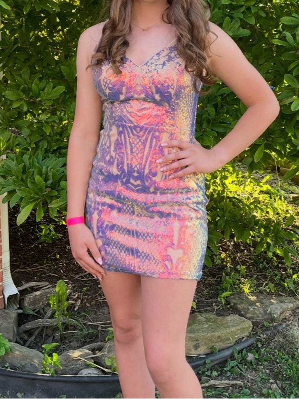 sequin homecoming dress